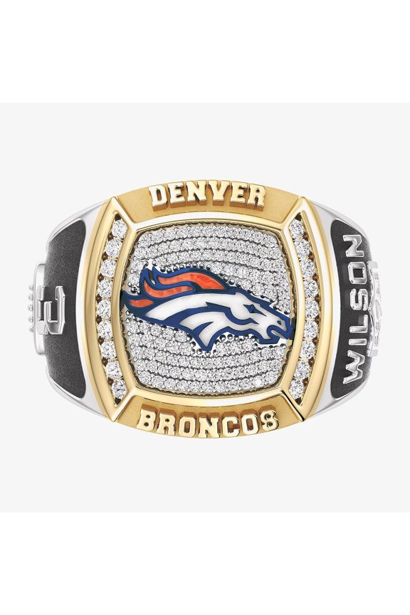 #DenverBroncos Two Tone Yellow Gold and Silver Finish With 925 Sterling Silver Championship Ring For Champions