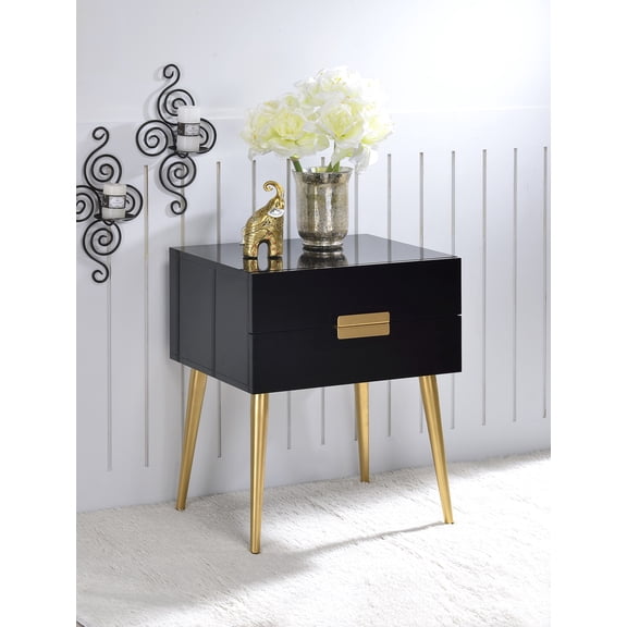 Denvor Black & Gold Finish End Table