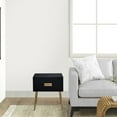 thumbnail image 1 of ACME Denvor Rectangular Wooden End Table in Black and Gold, 1 of 5