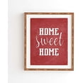 thumbnail image 1 of Deny Designs Home Sweet Home Chalkboard Red Wall Art, Bamboo Frame 8 x 9.5" NEW, 1 of 1