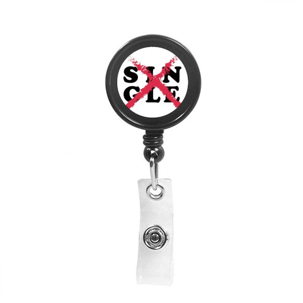 Denying Singleness Art Deco  Fashion Retractable Keychain Badge Holder ID Badge