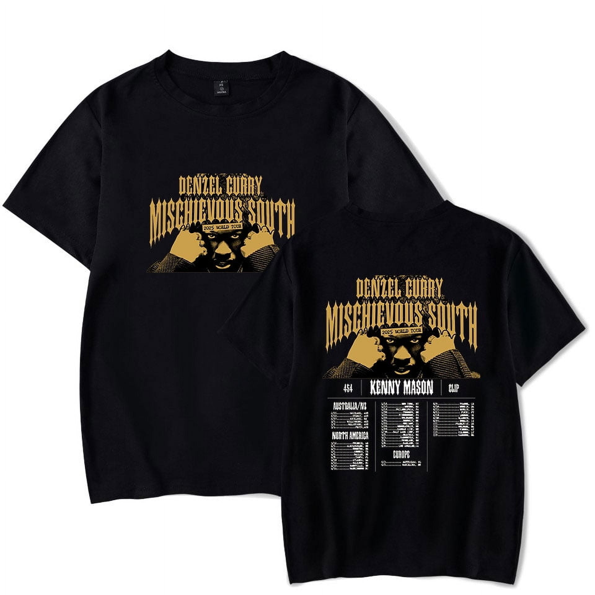 Denzel Curry 2025 World Tour Tshirt Hip Hop Short Sleeve Casual Fashion Tee Shirt