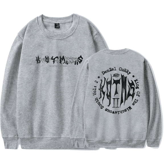 Denzel Curry Merch Long Sleeve Sweatshirt KOTMS VOL II Hoodie Men Women Hip Hop Crewneck Sweatshirts