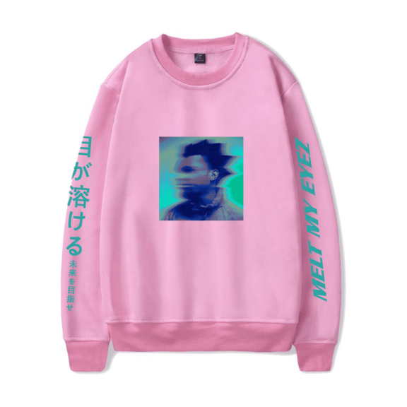 Denzel Curry Merch Sweatshirt Melt My Eyes Black Long Sleeve Walking For Fans Men Women Rapper Streetwear Crewneck
