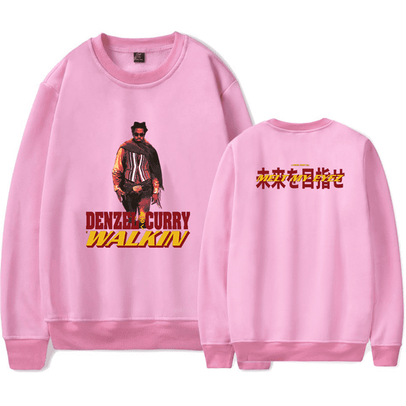 Denzel Curry Merch Sweatshirt Melt My Eyes Melt Tour Walking Black Long Sleeve For Fans Men Women Rapper Streetwear Crewneck