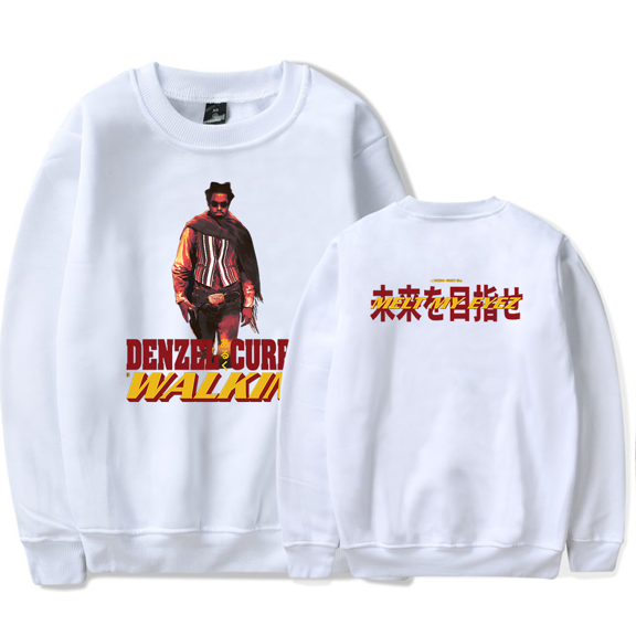 Denzel Curry Merch Sweatshirt Melt My Eyes Melt Tour Walking Black Long Sleeve For Fans Men Women Rapper Streetwear Crewneck