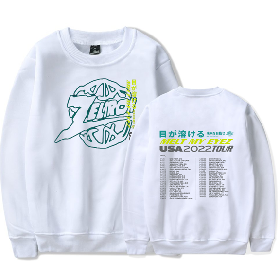 Denzel Curry Merch Sweatshirt Melt My Eyes Tour Hoodies Tracklist Long Sleeve For Fans Men Women Harajuku Crewneck Hip Hop Streetwear