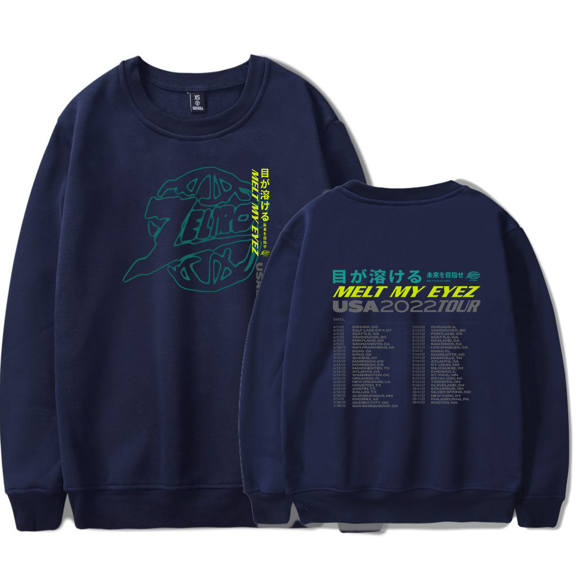 Denzel Curry Merch Sweatshirt Melt My Eyes Tour Hoodies Tracklist Long Sleeve For Fans Men Women Harajuku Crewneck Hip Hop Streetwear