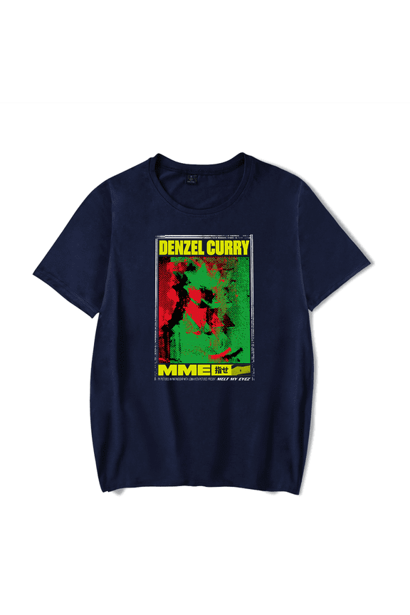 Denzel Curry Merch T-Shirt Short Sleeve MME Meet My Eyez Poster Men Women T Shirts Streetwear Crewneck