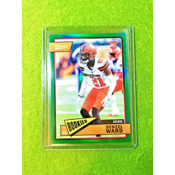 Denzel Ward GREEN PRIZM #/75 ROOKIE CARD BROWNS RC 2018 DENZEL WARD Honors SP rc