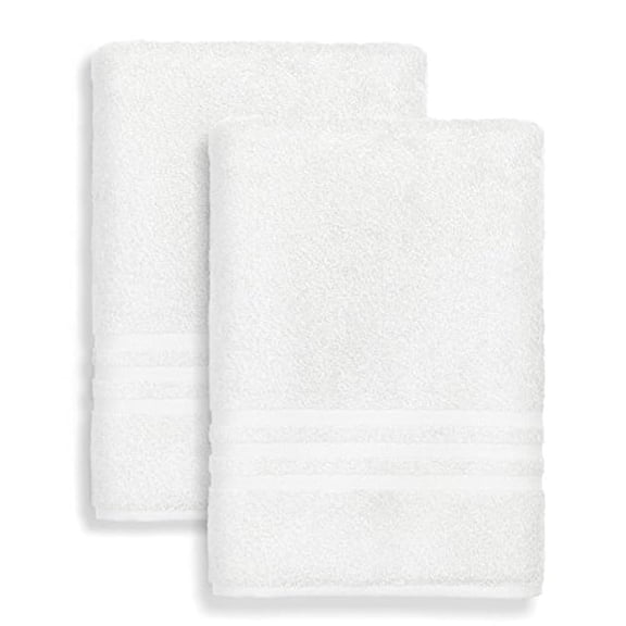 Linum Home Textiles 100 Turkish Cotton Denzi Bath Towels Set of 2 White