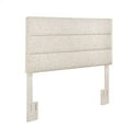 thumbnail image 1 of Horizontally Channeled Adjustable Full or Queen Headboard in Doe Beige Fabric, 1 of 2