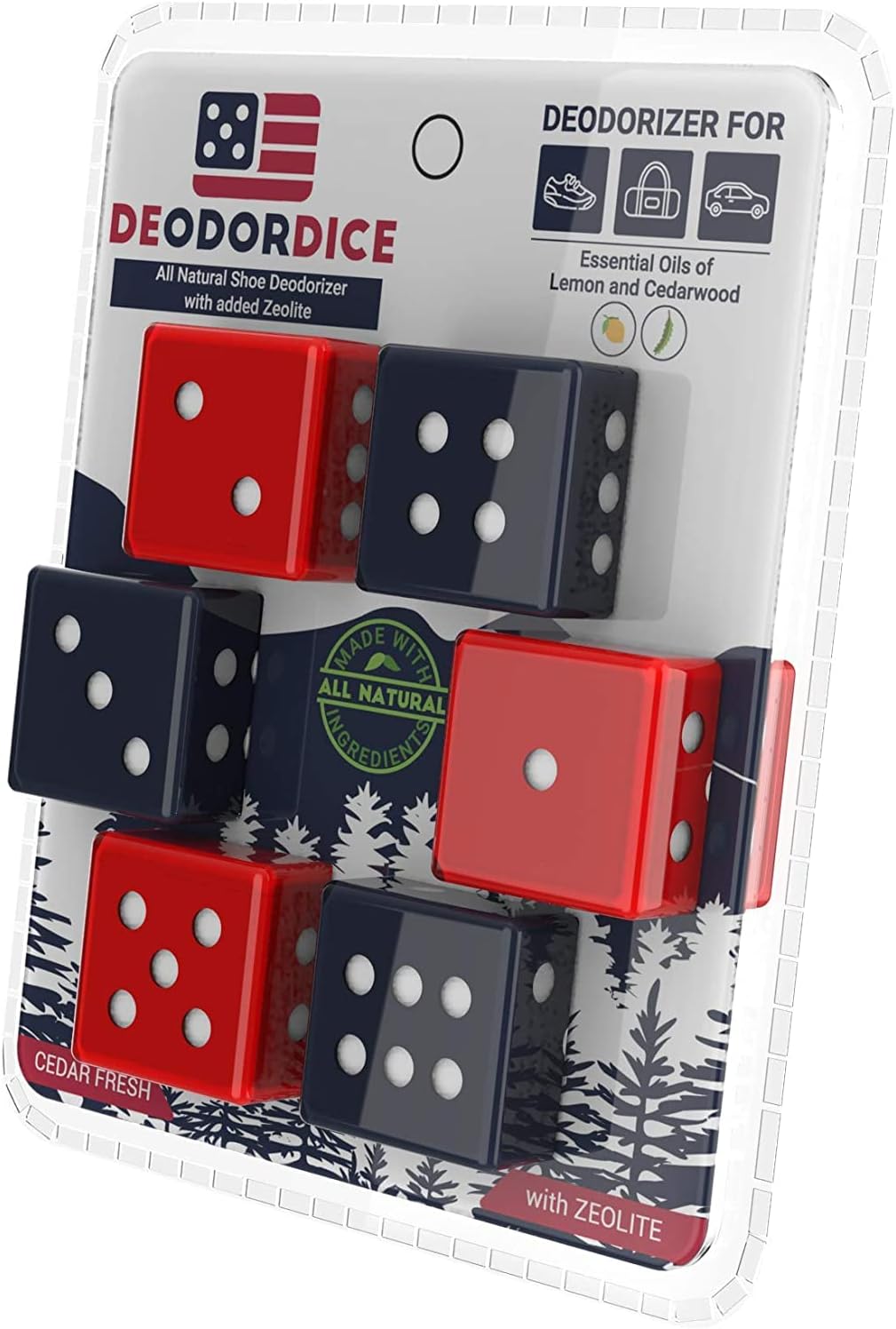 DeodorDice Shoe Deodorizer All Natural, Non Toxic Deodorizers