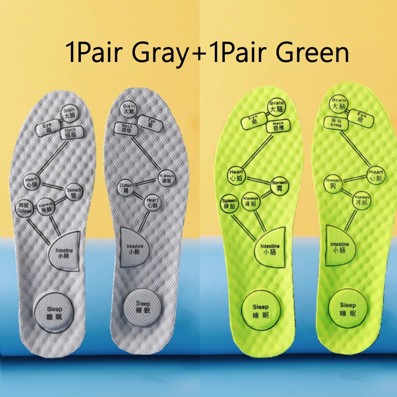 Deodorant Healthy Insoles for Shoes Massage Acupoints Arch Support ...