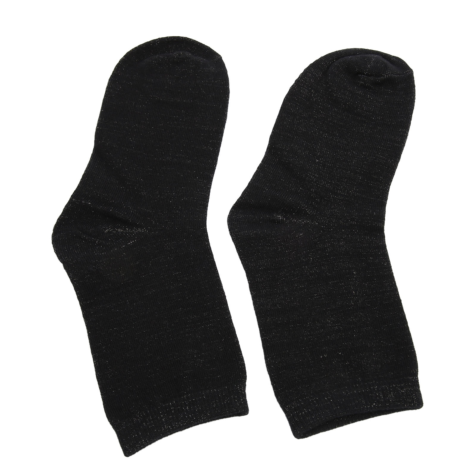 Deodorant Sock Breathable Silver Fiber Ribbed Elastic Odor Resistant Sock for Sweaty Feet Black