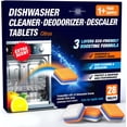 thumbnail image 1 of Deodorizer Descaler Tablets - 28 Tabs - 1 Plus Year Supply - Extra Scented Deep Cleaning Sanitizer Pods - Remove Hard Water - Contain Citric Acid Heavy Duty Septic Safe - Citrus, 1 of 4