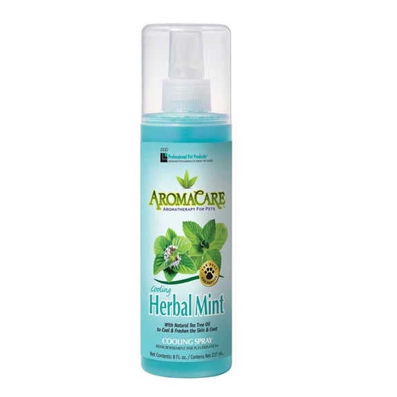 Deodorizing and Conditioning 8 oz Grooming Spray For Dogs Essential Oil Infused (Cooling Herbal Mint)