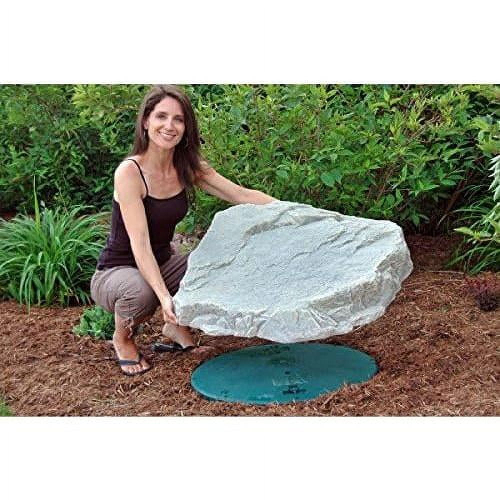 Fieldstone Gray Polyethylene Garden Rock Cover