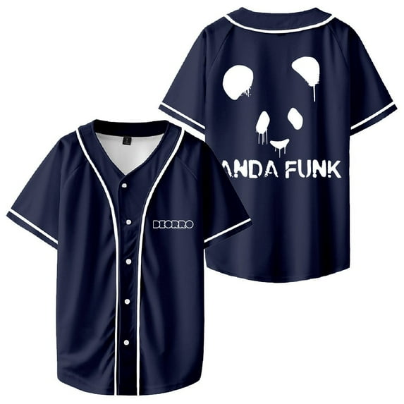Deorro Panda Funk Jersey EDC Festival 2024 Baseball Shirt Hip Hop Short Sleeve V-neck