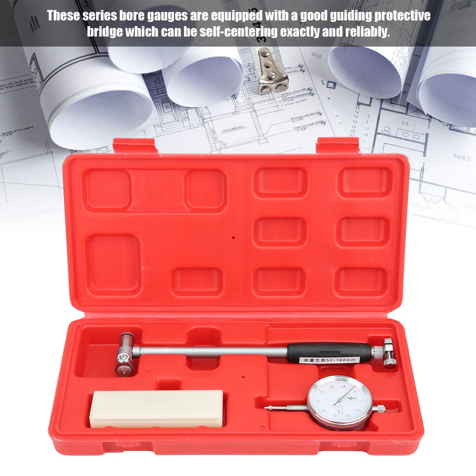 Deosdum Dial Bore Gauge 50160MM Diameter Indicator Measuring Engine