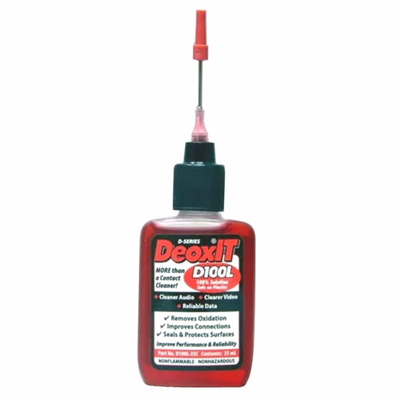 DeoxiT D100L-25C Metal Contact Cleaner, Enhancer, 25 ml Needle Dispenser - Quantity 1