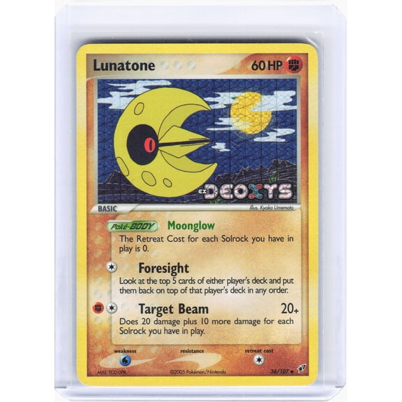 Deoxys Lunatone Reverse Holo Uncommon (Lightly Played) #36/107