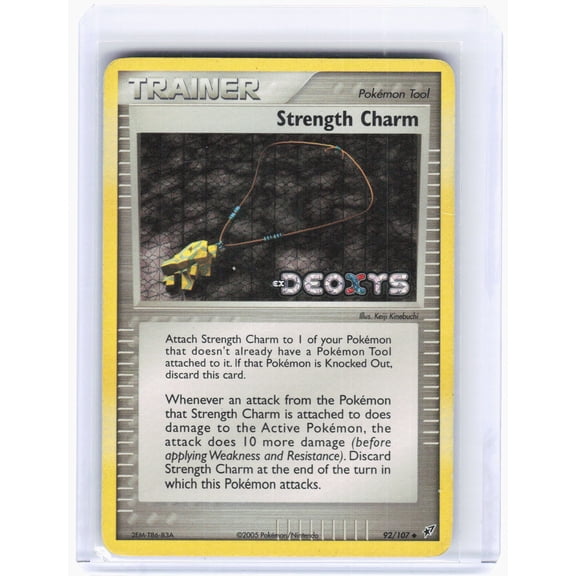 Deoxys Strength Charm Reverse Holo Uncommon (Damaged) #92/107