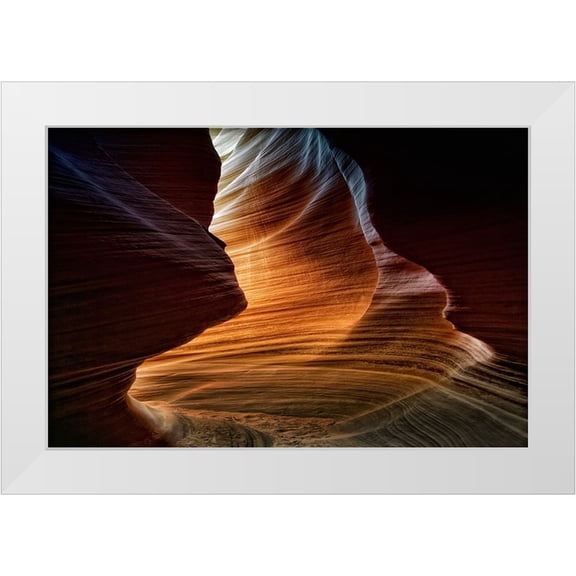 Depaepe, Yvette 24x17 White Modern Wood Framed Museum Art Print Titled - Lower Antelope Canyon
