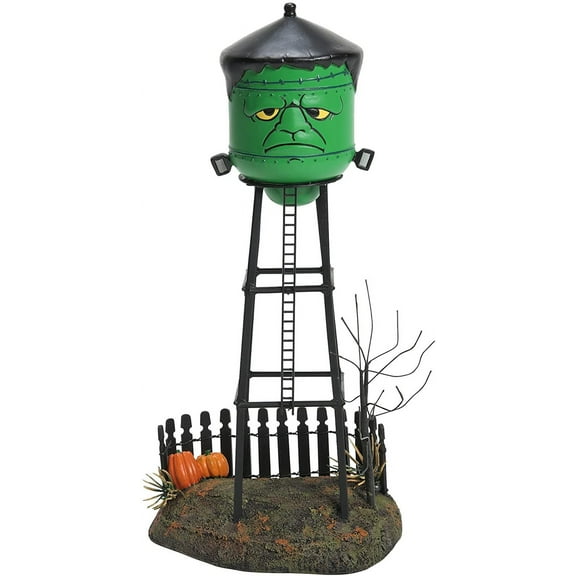 Department 56 Accessory Frankenstein's Water Tower Halloween Village Accessory 6007706