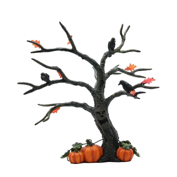 Department 56 Accessory Halloween Spooky Tree Polyresin Pumpkins Crows Village 52770