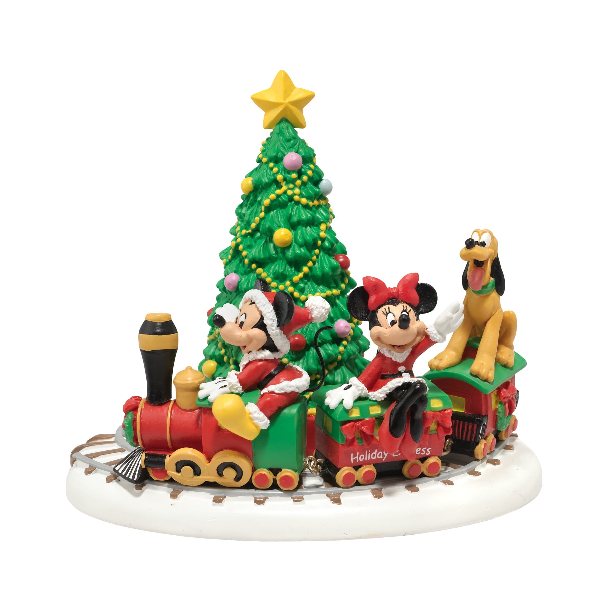 Department 56 Disney Village Mickey's Holiday Express Multicolor Christmas Figurine 4.75in H