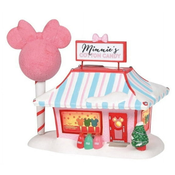 Department 56 Disney Village Minnie Cotton Candy Shop Lit Multicolor Building Figurine