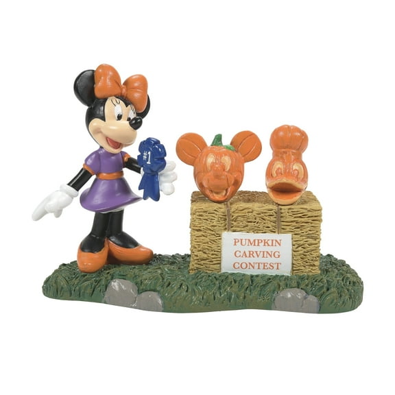 Department 56 Disney Village Minnie Mouse Picks A Winner Halloween Multicolor Figurine 3in H