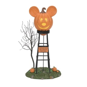 Department 56 Disney Village Pumpkintown Water Tower Halloween Village Building 12in H