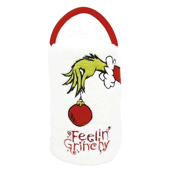 Department 56 Feelin' Grinchy SnowThrow Plush Fleece Blanket 45in x 60in