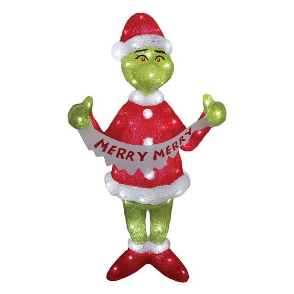 Department 56 Grinch Acrylic Lit Statue Christmas Figurine 35.04in H