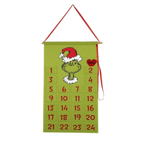 Department 56 Snowpinions Dr Seuss Grinch Countdown Christmas Calendar 22in H
