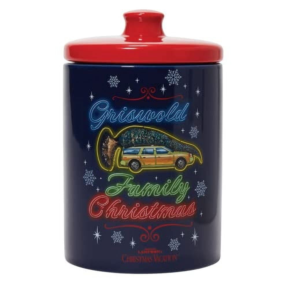 Griswold Family Christmas Red Ceramic Cookie Jar