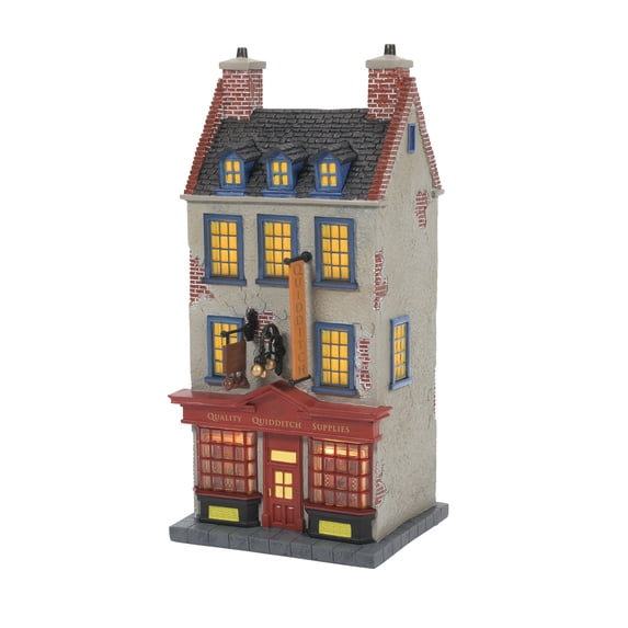 Department 56 Harry Potter Village Quality Quidditch Supplies Lit Building Figurine 8.6in H