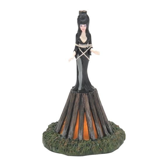 Department 56 Hot Properties Elvira at The Stake Halloween Village Multicolor Figurine 5.6in H