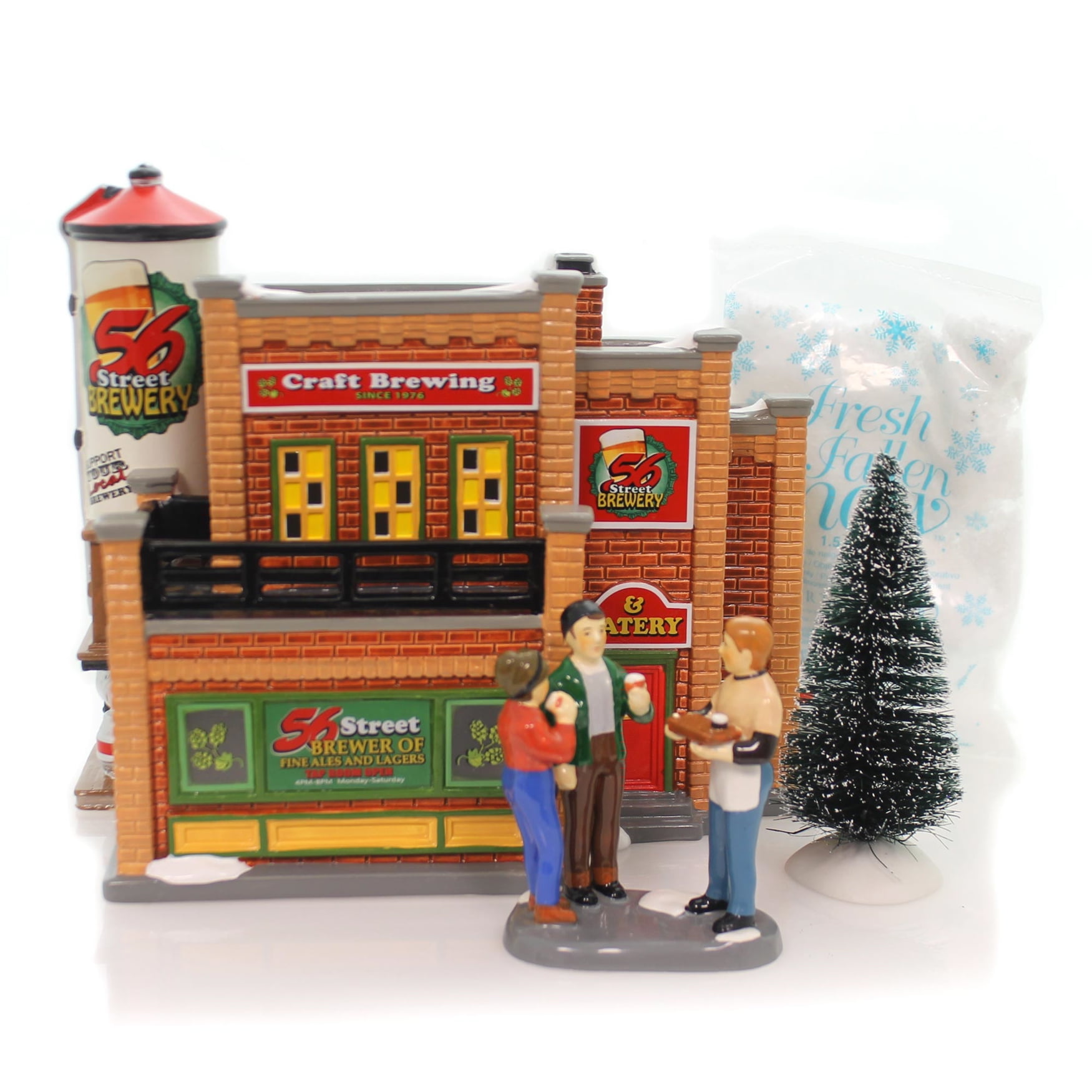 Department 56 House 56 Street Brewery Box Set/4 Ceramic Snow