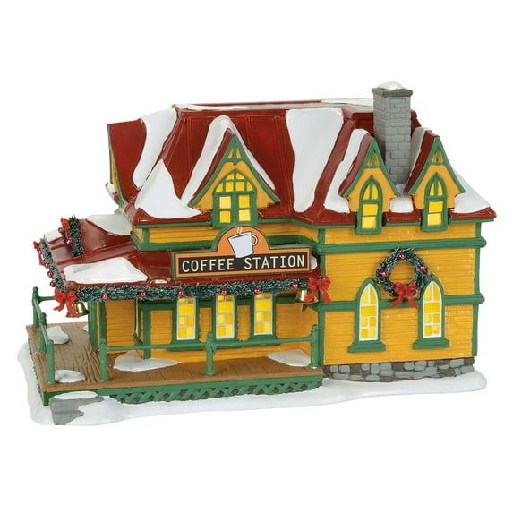 Department 56 House Coffee Station Ceramic Snow Village 4059387