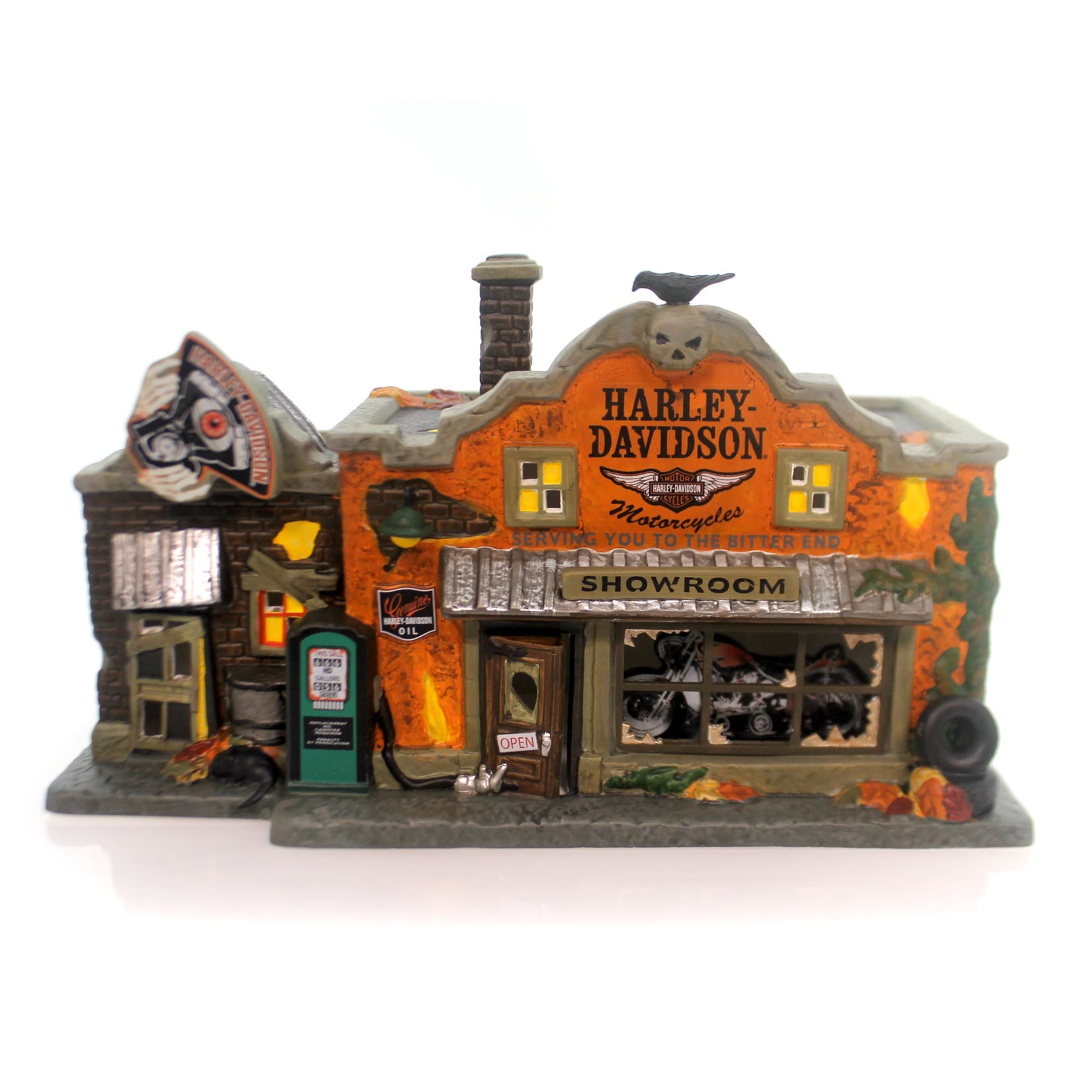 Department 56 House Harley-Davidson's Last Chance Garage Halloween