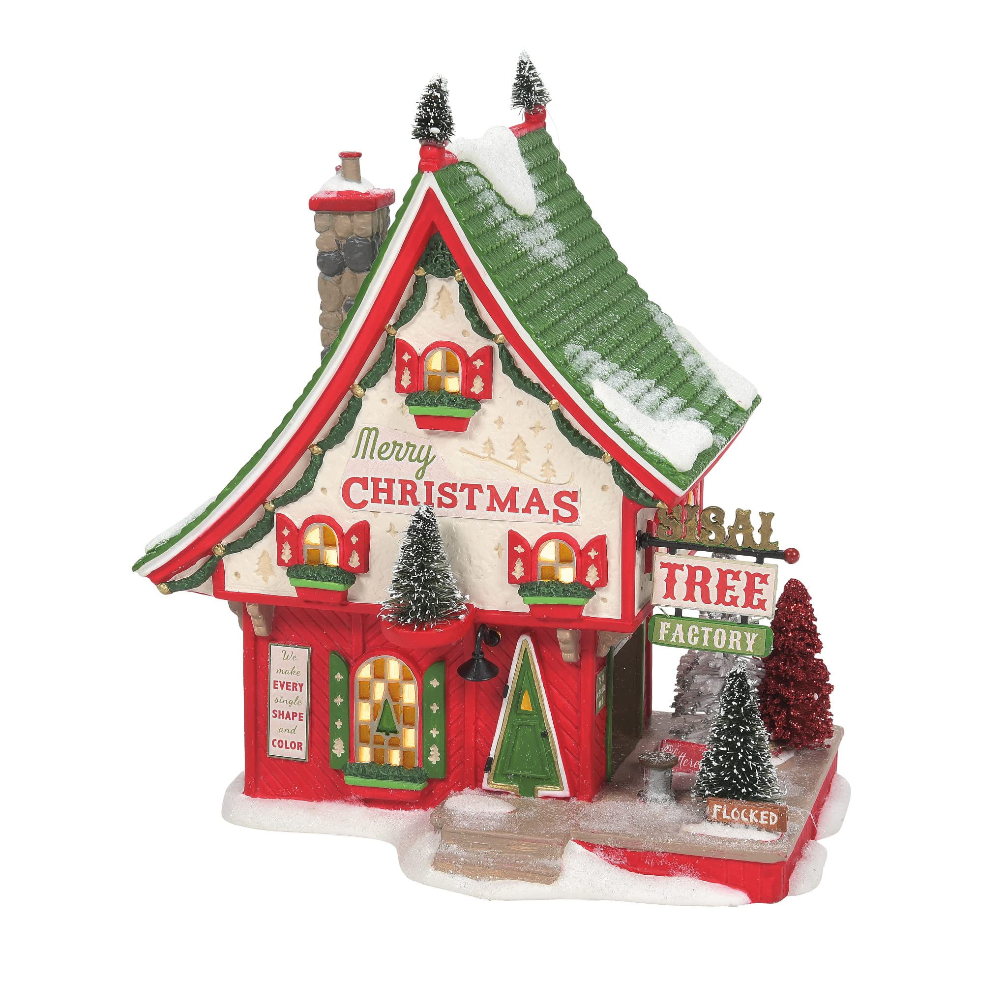 North Pole Sisal Tree Factory Christmas Figurine