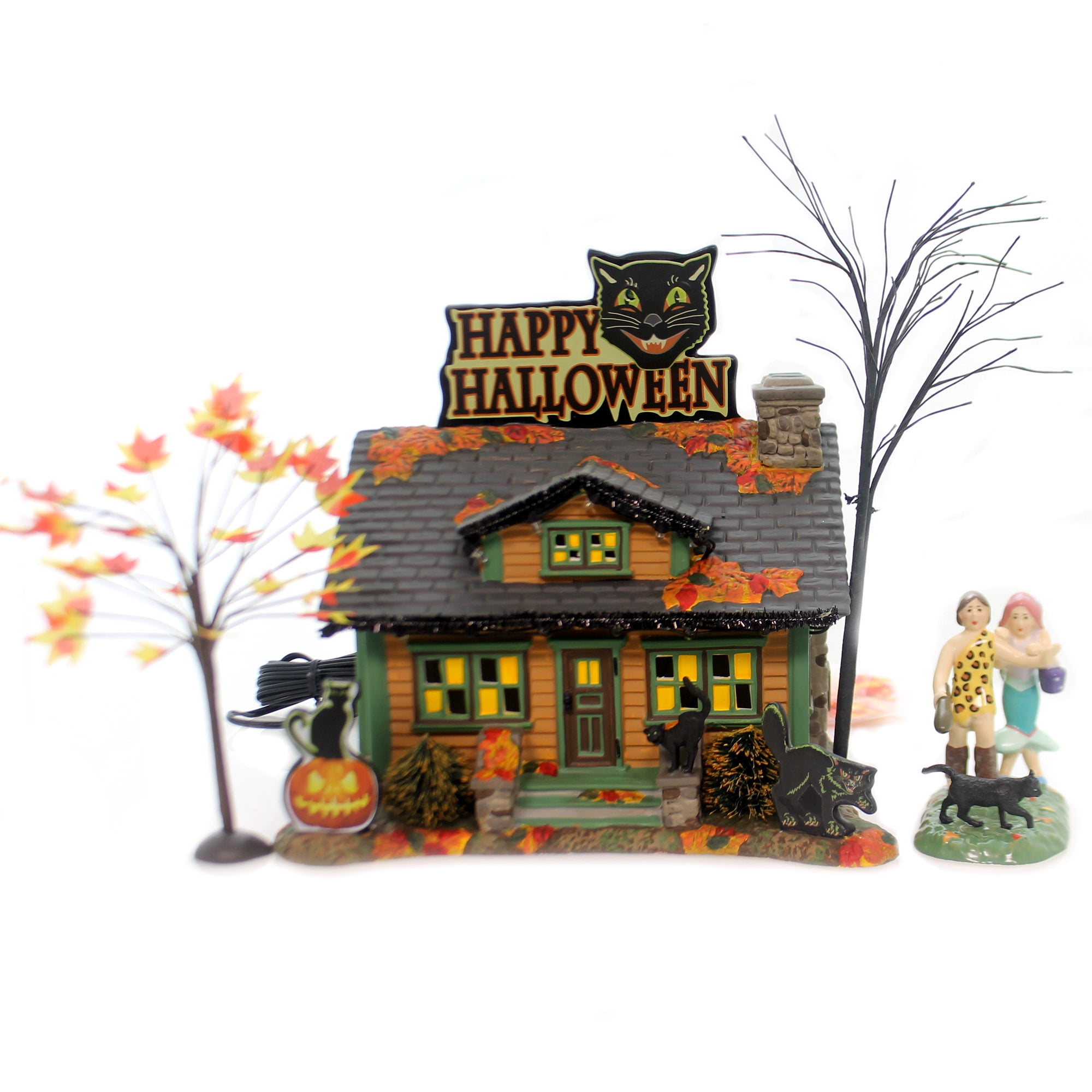 Department 56 House The Black Cat Flat Ceramic Halloween 6000661 