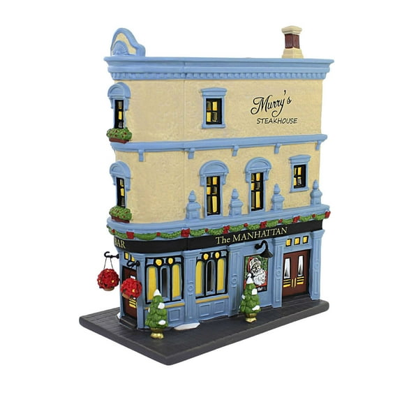 The Manhattan - One Village Building 8.5 Inch, Porcelain - Christmas In The City 6009746