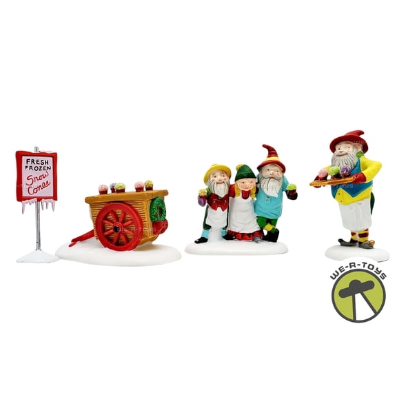 Department 56 Snow Cone Elves Set of 4 North Pole Series #56375