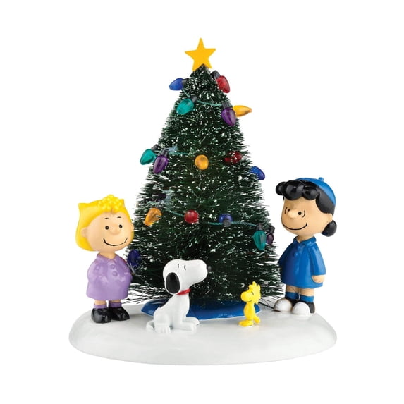 Department 56 Peanuts Village O'Christmas Tree Decorative Multicolor Figurine 4.5in H