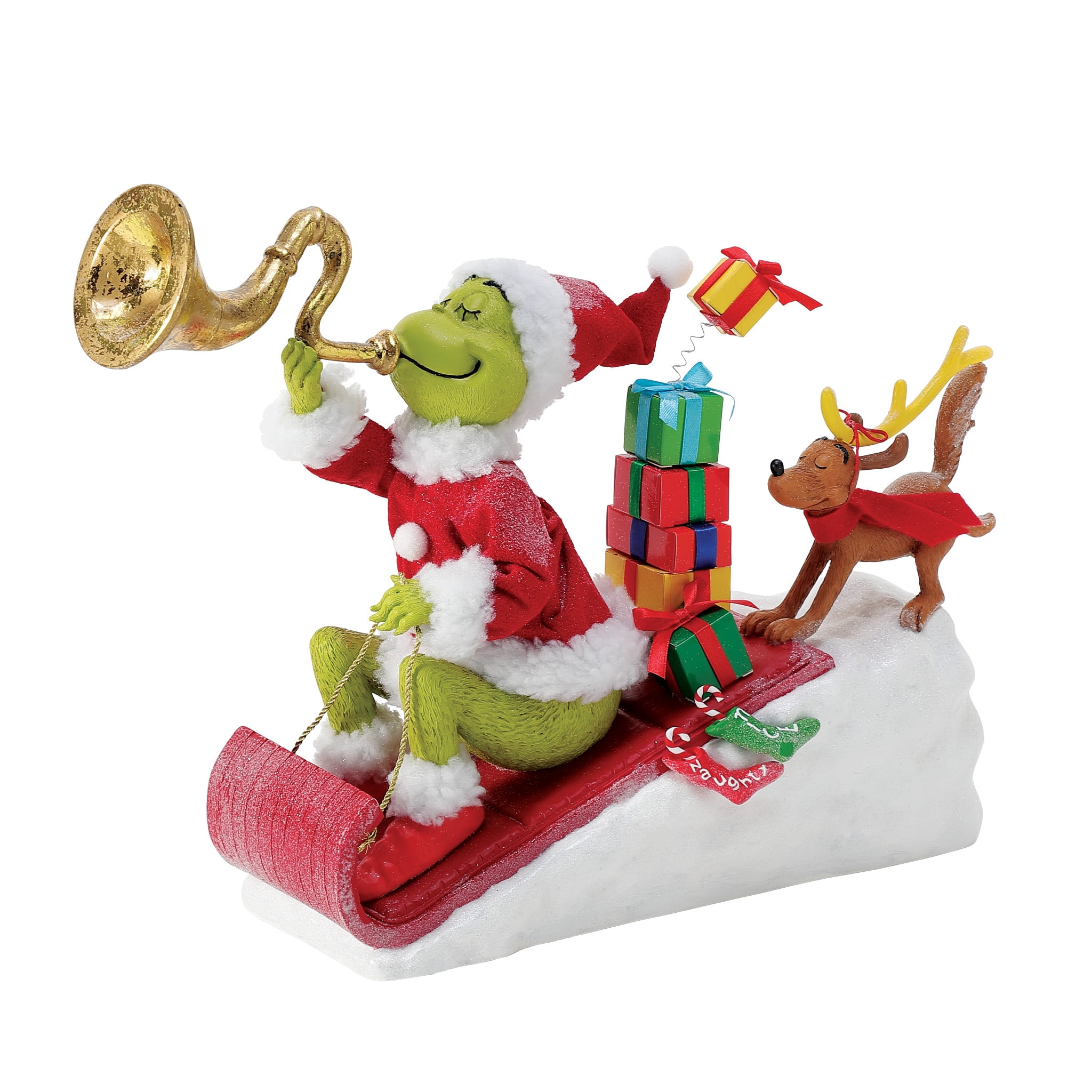Department 56 Possible Dreams Here Comes the Grinch Christmas Multicolor Figurine 11in H