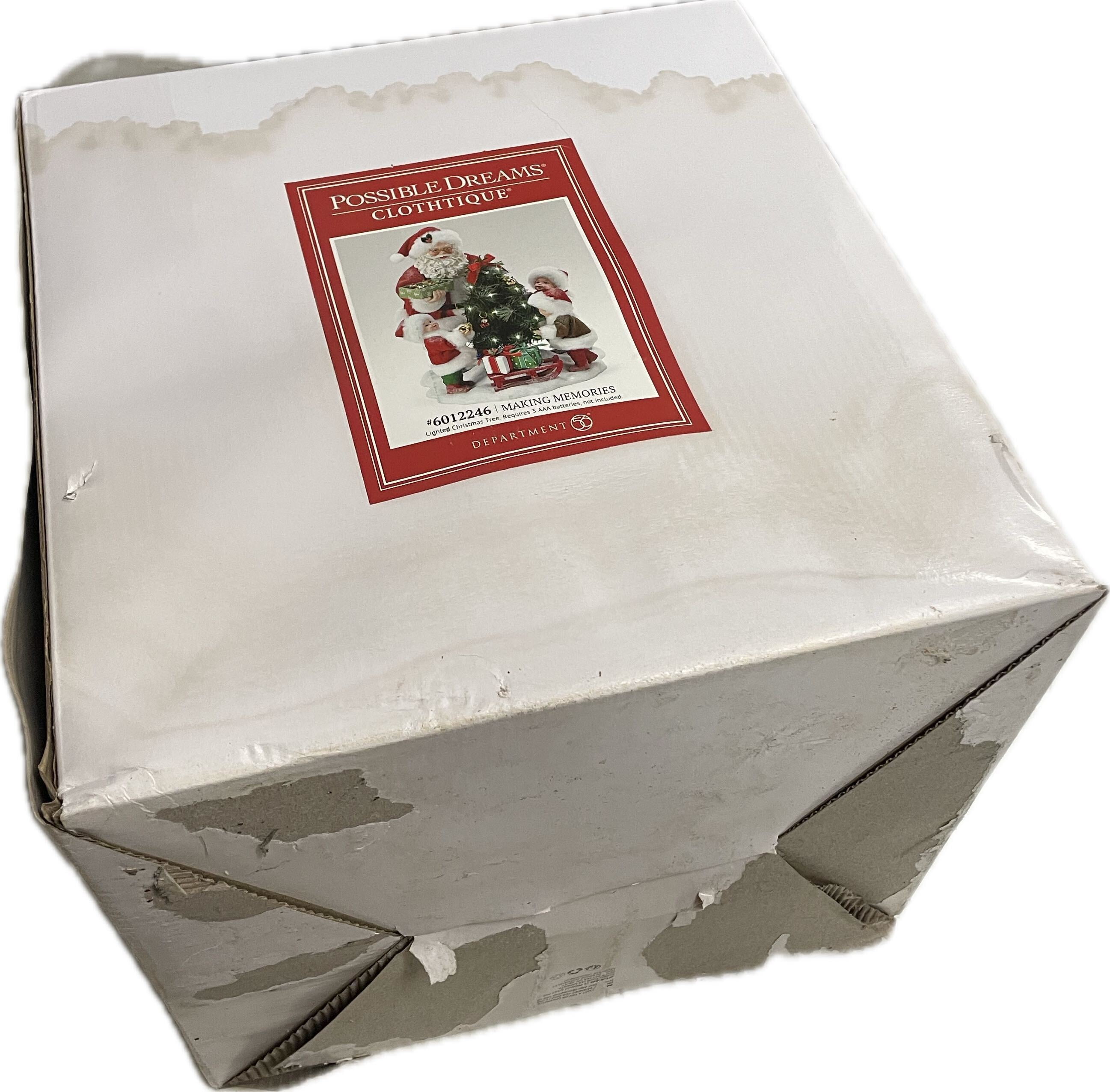 Santa and Children LED Lit Resin Christmas Figurine